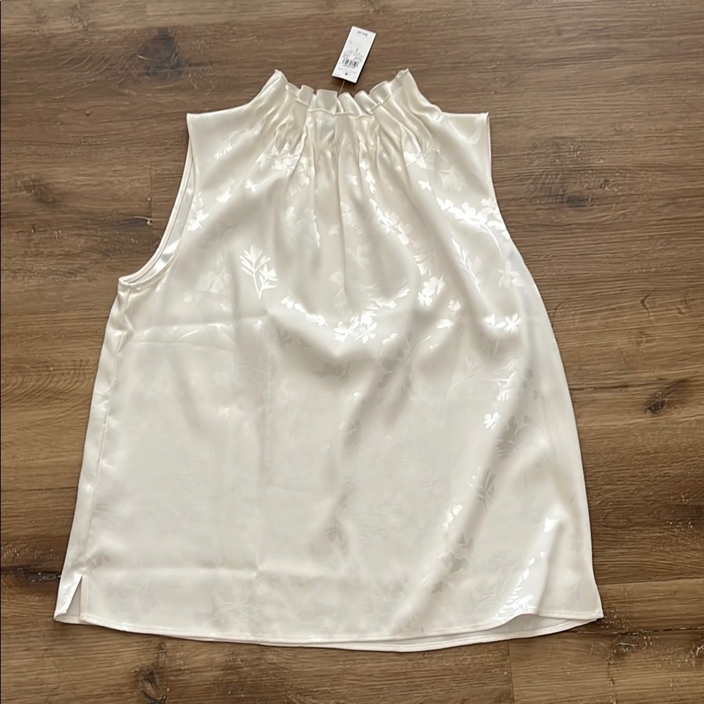 Ann Taylor Factory Cream Mock Turtleneck